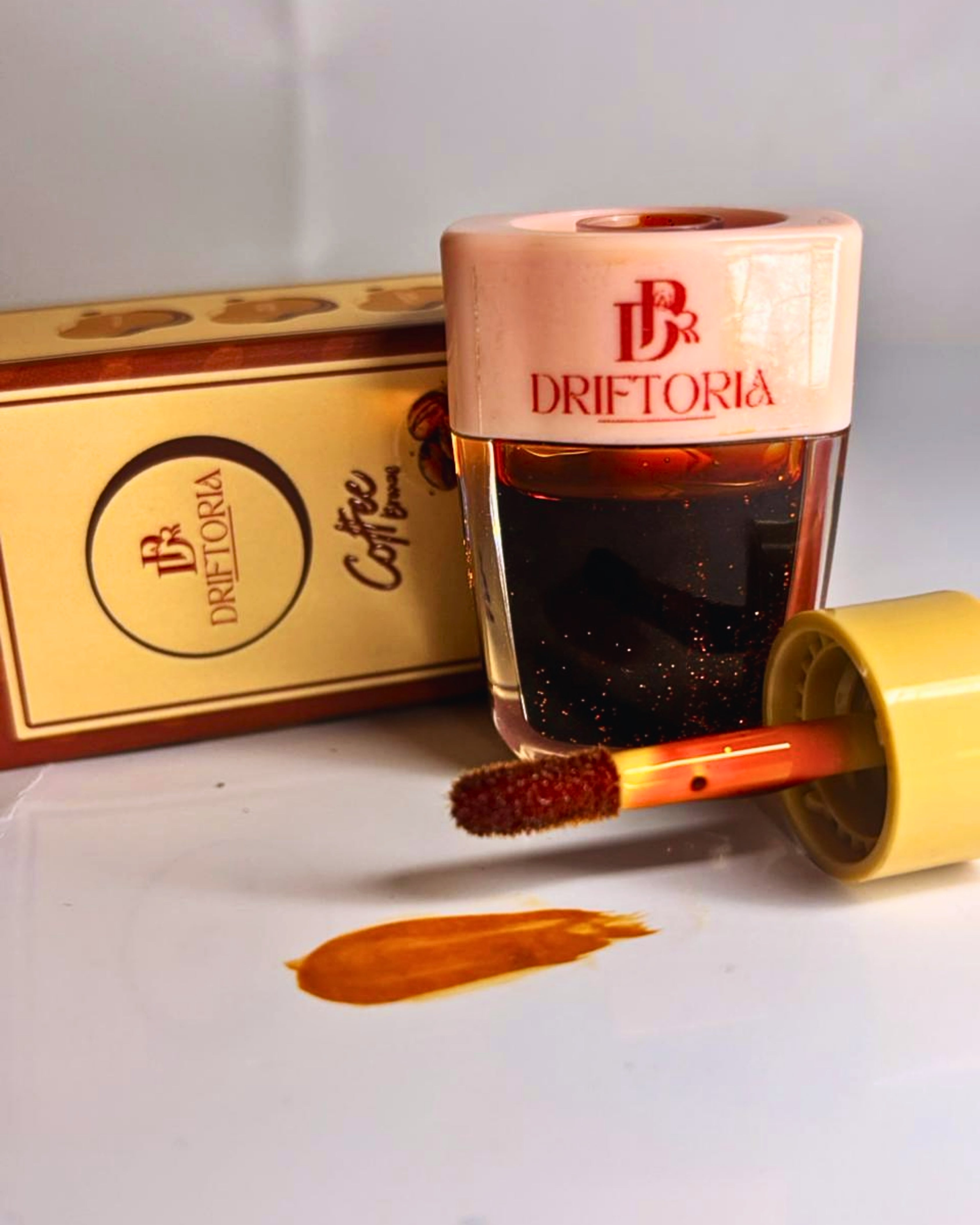 Coffee Brown Lip Gloss with Subtle Glitter