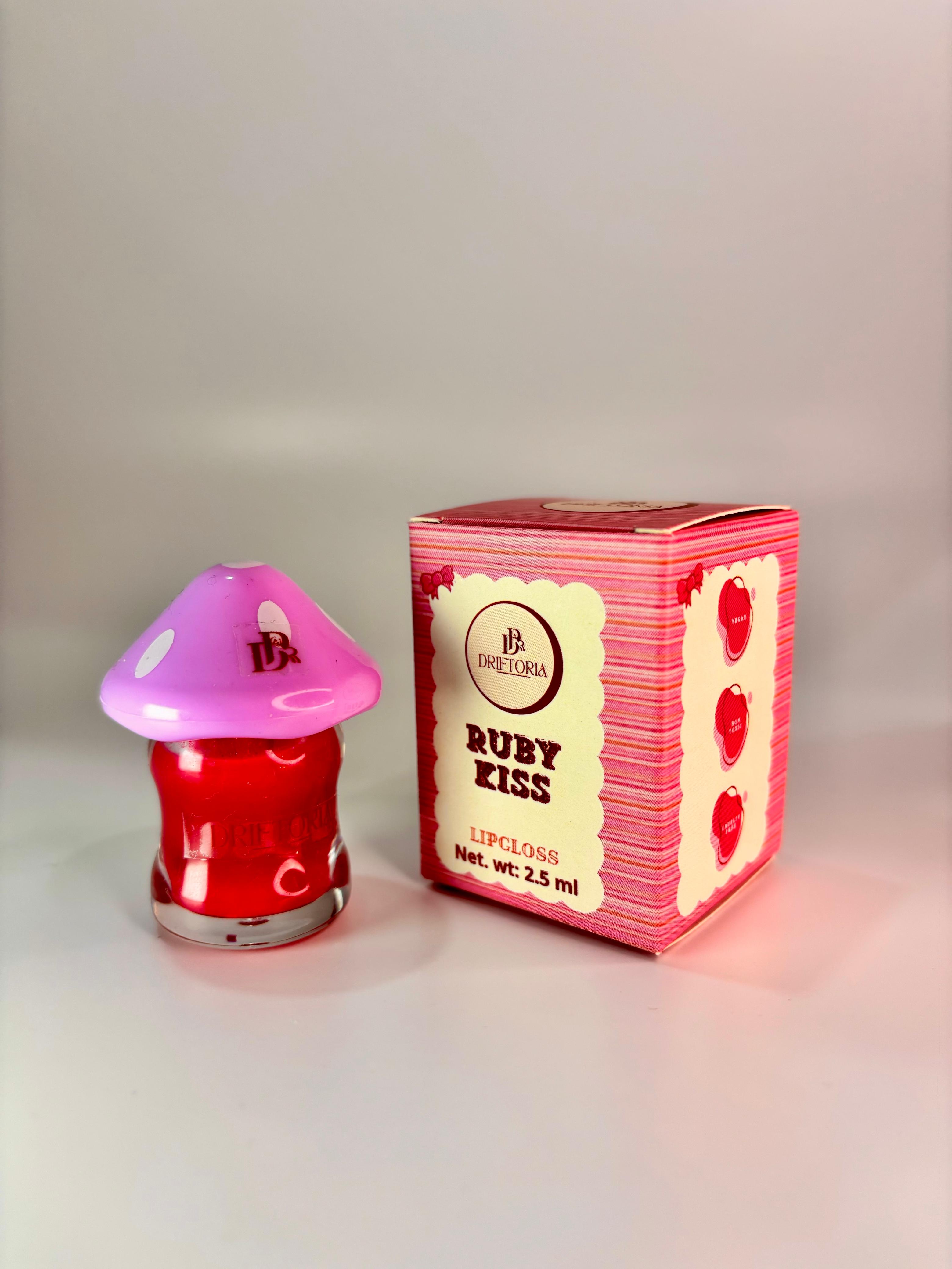 Ruby Kiss Lip Gloss – Rich Red Shine with a Juicy Finish