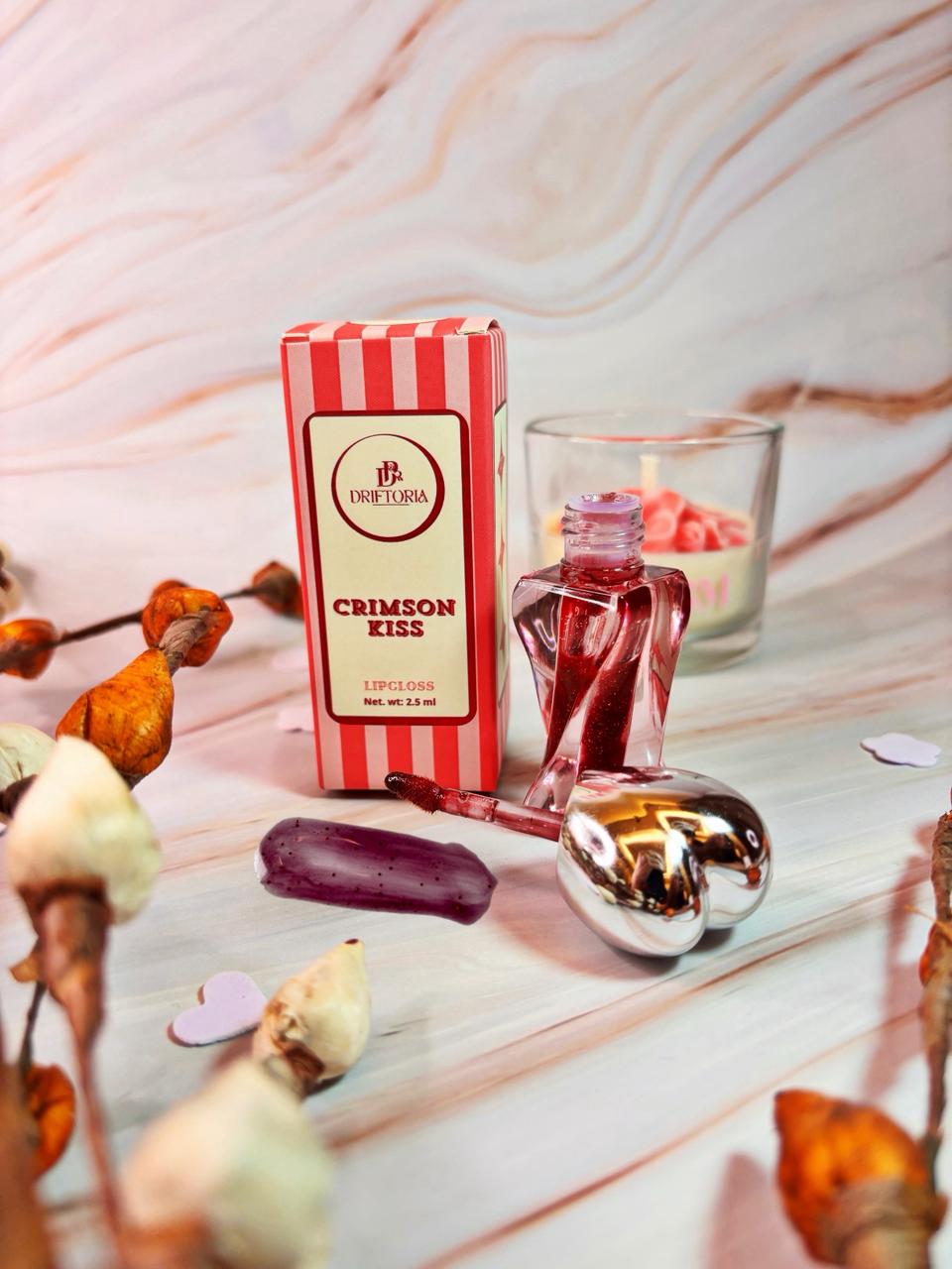 Crimson Kiss Lip Gloss – High Shine with Subtle Glitter, Non-Sticky, Lightweight & Moisturizing | Kid-Friendly Formula | Deep Crimson Shade | 2.5 ml